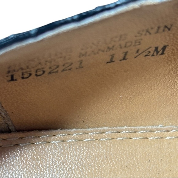 Giorgio Brutini Genuine Snakeskin Black Derby Dress Shoes Mens Size 11.5 Classic - Picture 7 of 16